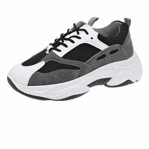 Half Black White Chunky Sneaker For Women Dad Shoes – Namaneo